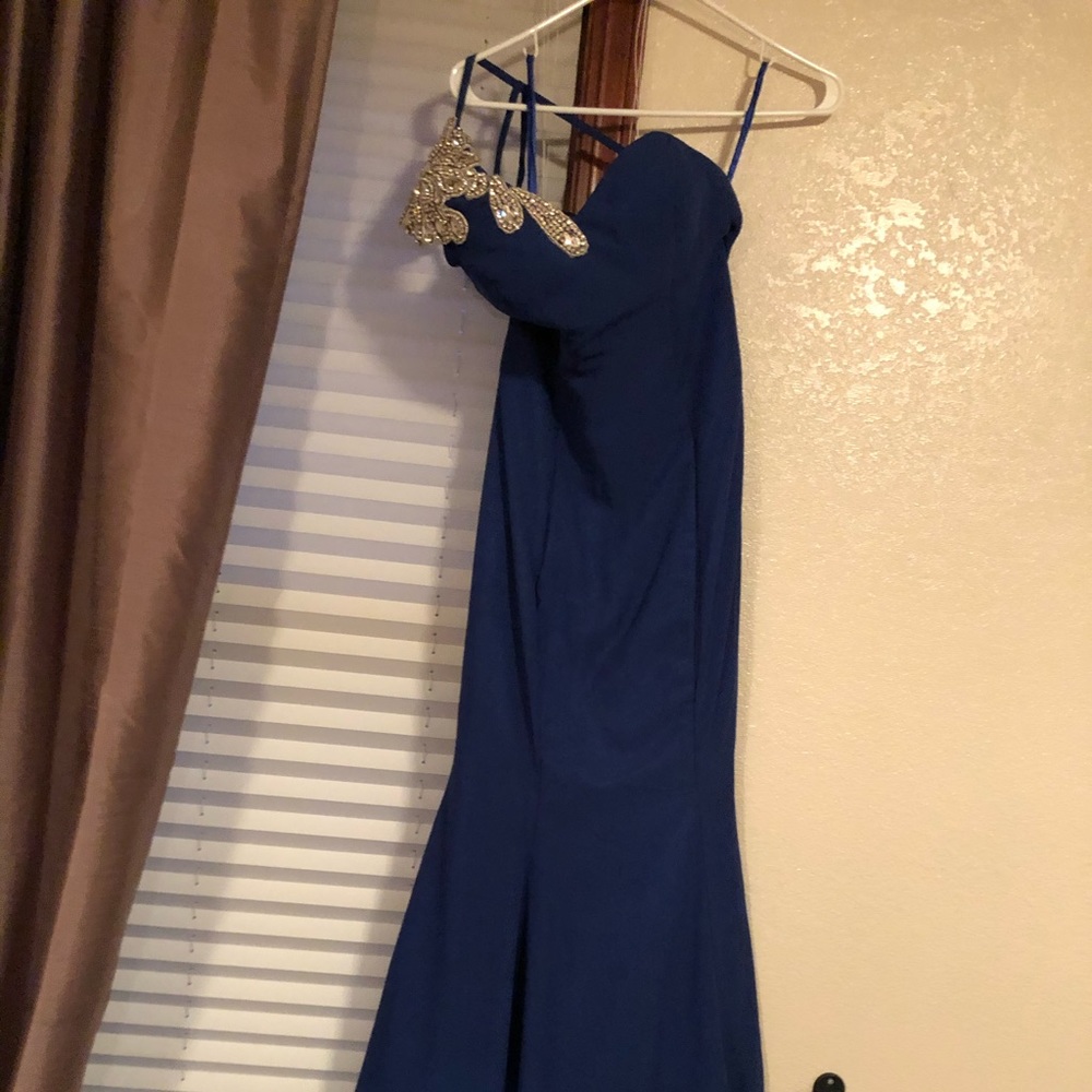 Blue custom (about 0) prom/pageant